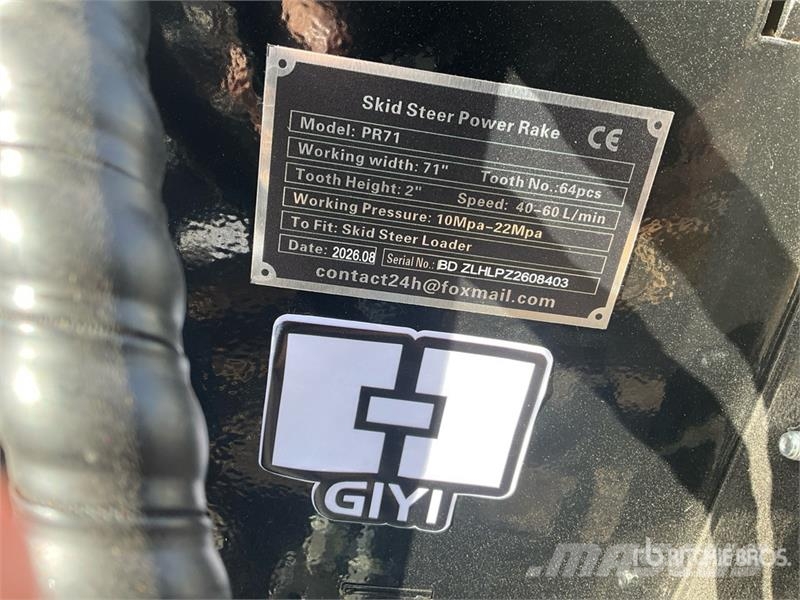 GIYI GY-PR71 71 in Skid Steer Power Rake (Unused) Ranghinatori