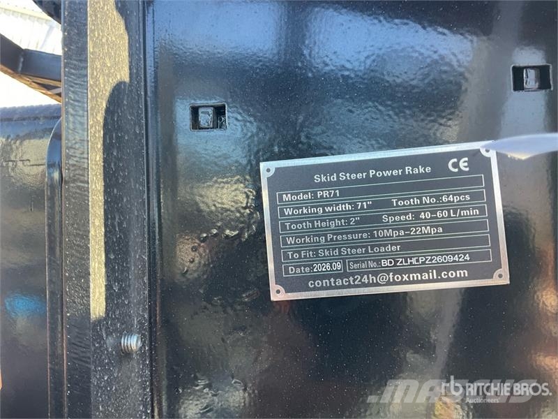 GIYI GY-PR71 71 in Skid Steer Power Rake (Unused) Rakes and tedders