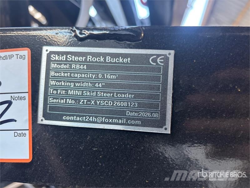 GIYI GY-RB44 Rock Mini Skid Steer Bucket (Unused) Kašike / Korpe