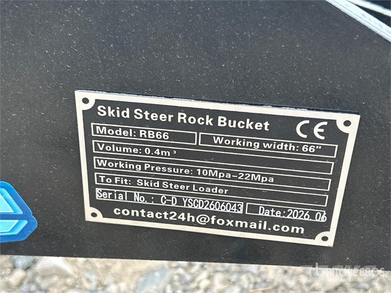 GIYI GY-RB66 66 in Skeleton Skid Steer Bucket (Unu Godet