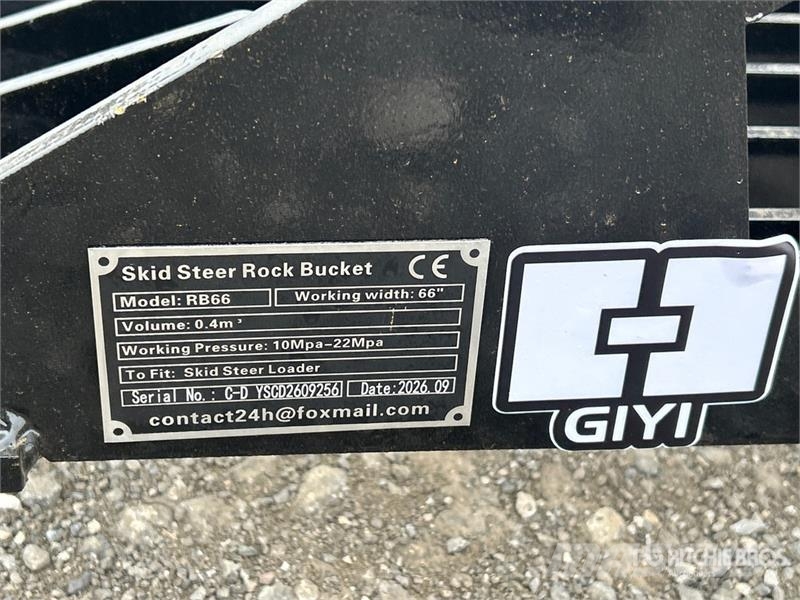 GIYI GY-RB66 66 in Skeleton Skid Steer Bucket Schaufeln
