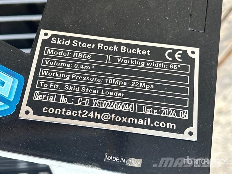 GIYI GY-RB66 66 in Skeleton Skid Steer Bucket (Unu Godet