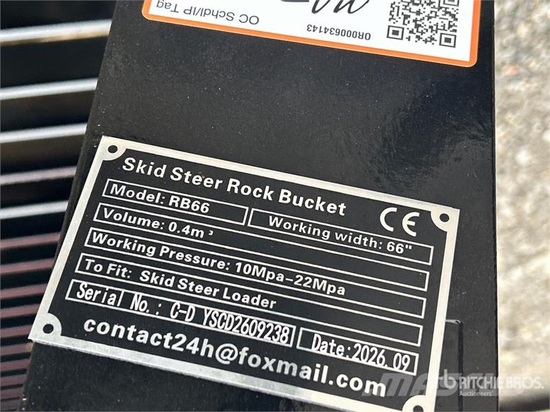 GIYI GY-RB66 66 in Skeleton Skid Steer Bucket (Unu Schaufeln