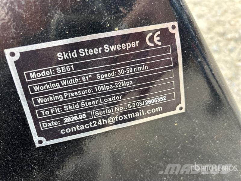 GIYI GY-SE61 61 in Skid Steer Broom (Unused) Süpürgeler