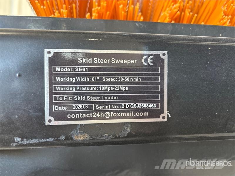 GIYI GY-SE61 61 in Skid Steer Broom (Unused) Ψήκτρες
