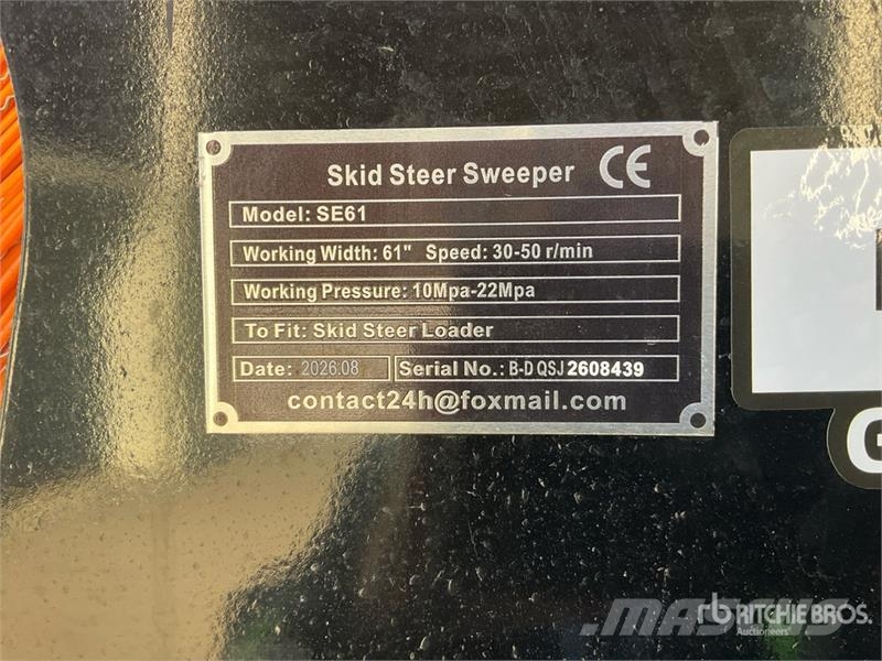  GIYI GY-SE61 61 in Skid Steer Broom (Unused) Ψήκτρες