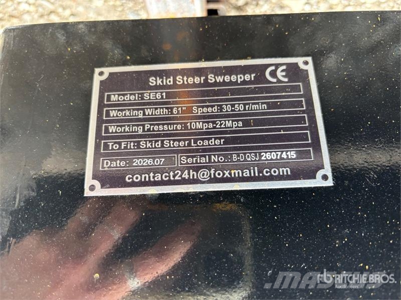  GIYI GY-SE61 61 in Skid Steer Broom (Unused) Süpürgeler