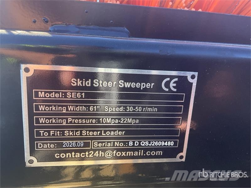 GIYI GY-SE61 61 in Skid Steer Broom (Unused) Ψήκτρες