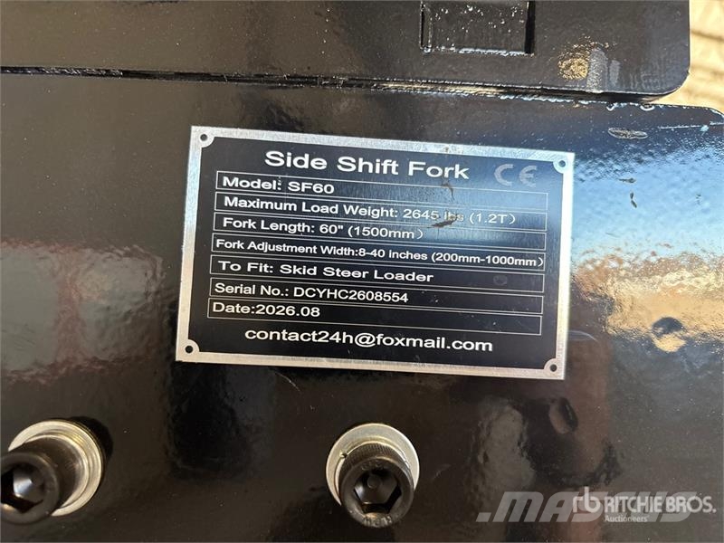  GIYI GY-SF60 60 in Skid Steer Forks (Unused) Вили