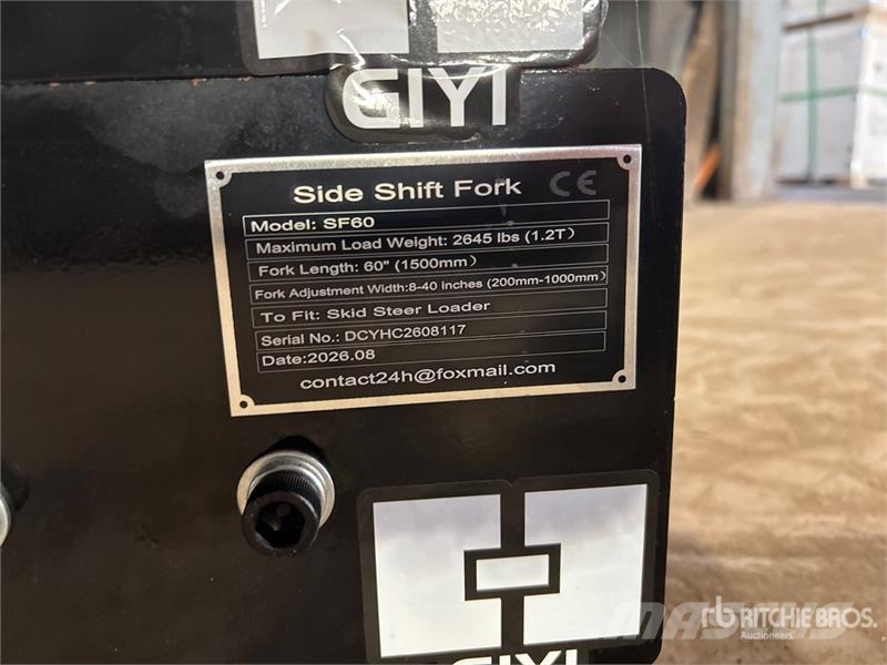 GIYI GY-SF60 60 in Skid Steer Forks (Unused) Вили
