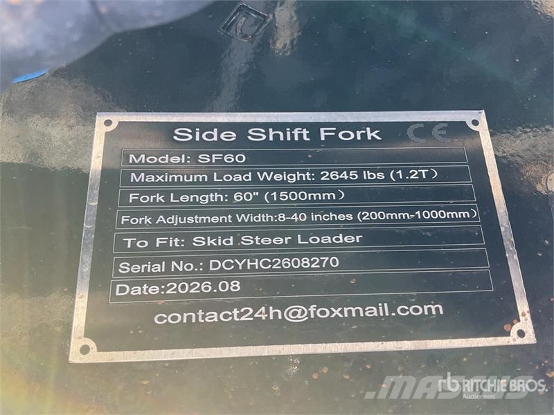  GIYI GY-SF60 60 in Skid Steer Forks (Unused) Građevinarske viljuške