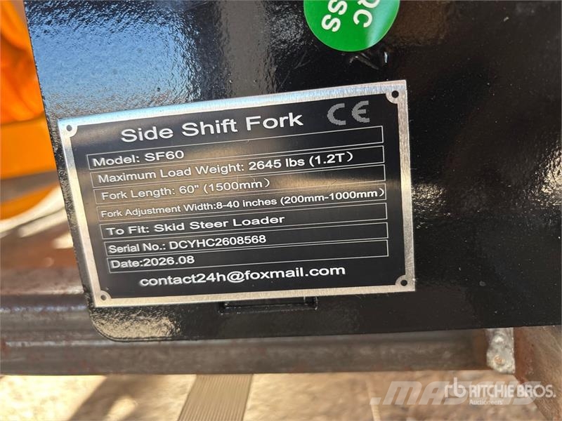  GIYI GY-SF60 60 in Skid Steer Forks (Unused) Вили