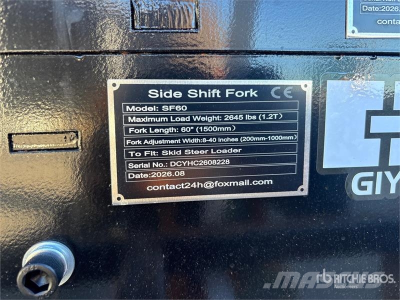 GIYI GY-SF60 60 in Skid Steer Forks (Unused) Forche