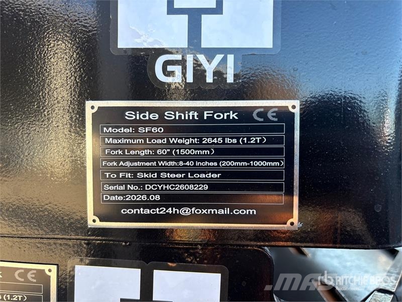GIYI GY-SF60 60 in Skid Steer Forks (Unused) Forche