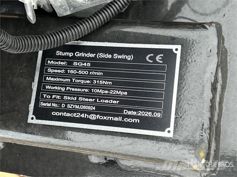GIYI GY-SG45 6 in Skid Steer Stump Grinder (Unused Kardánhajtású ekék és Forgó-boronák