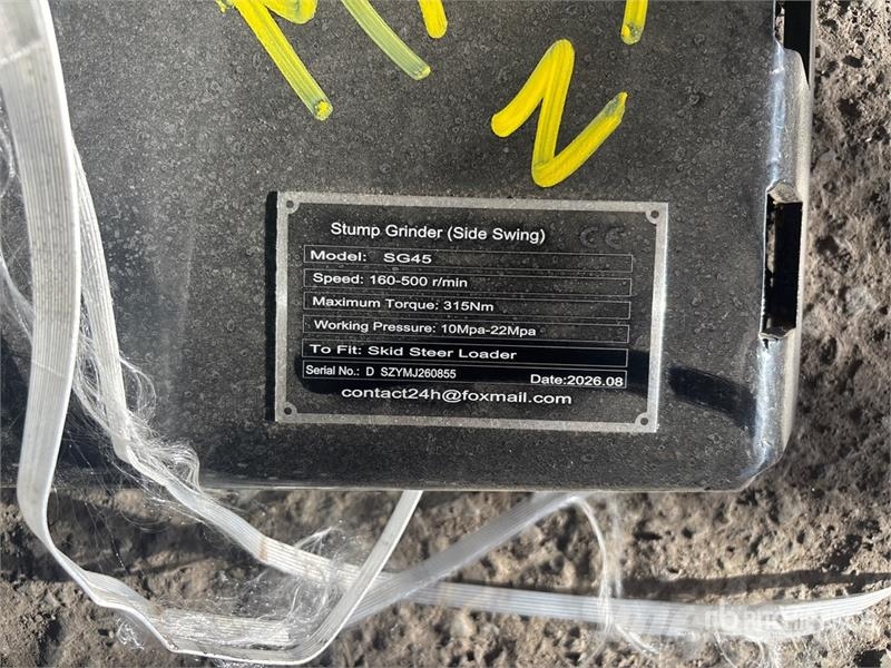  GIYI GY-SG45 Skid Steer Stump Grinder (Unused) الكاسحات وقلابات التربة ذات المحركات
