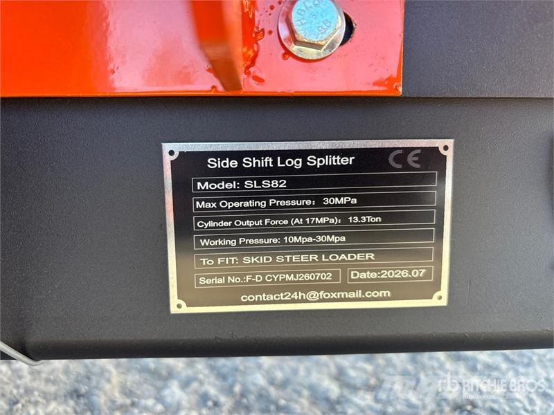  GIYI GY-SLS82 Skid Steer Log Splitter (Unused) قطاعات وقسامات خشب