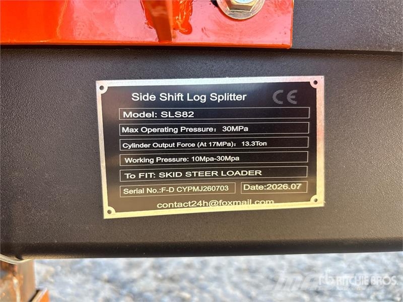  GIYI GY-SLS82 Skid Steer Log Splitter (Unused) قطاعات وقسامات خشب