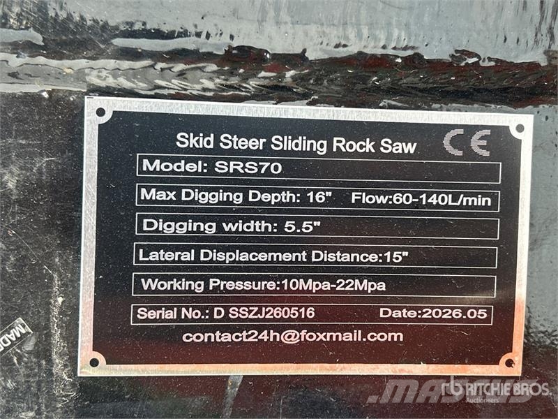  GIYI GY-SRS70 16 in Skid Steer Sliding Rock Saw (U Drugi deli