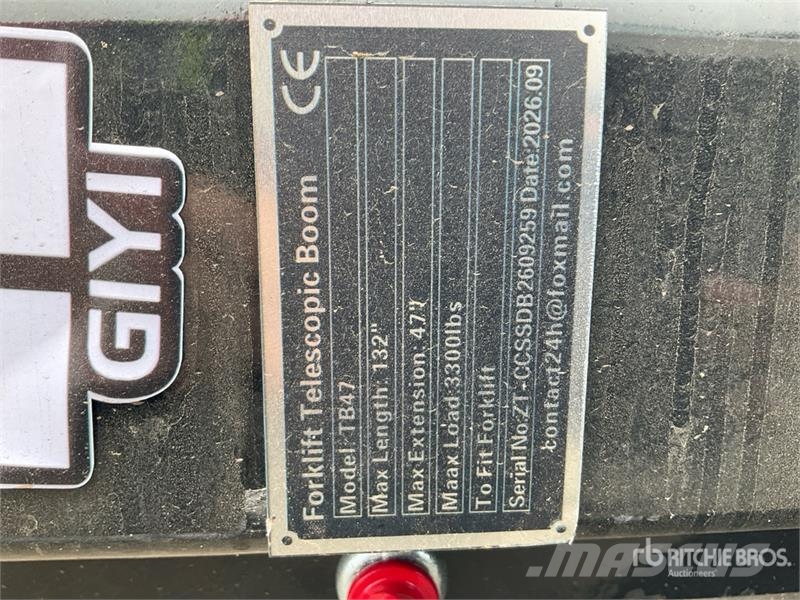 GIYI GY-TB47 132 in 3300 lb Forklift Telescopic Bo Andere Ausstattung und Zubehör