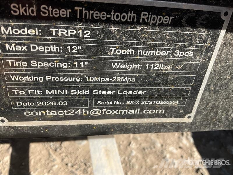 GIYI GY-TRP12 Mini Skid Steer Ripper Scarifier (Un Půdní rozrušovače
