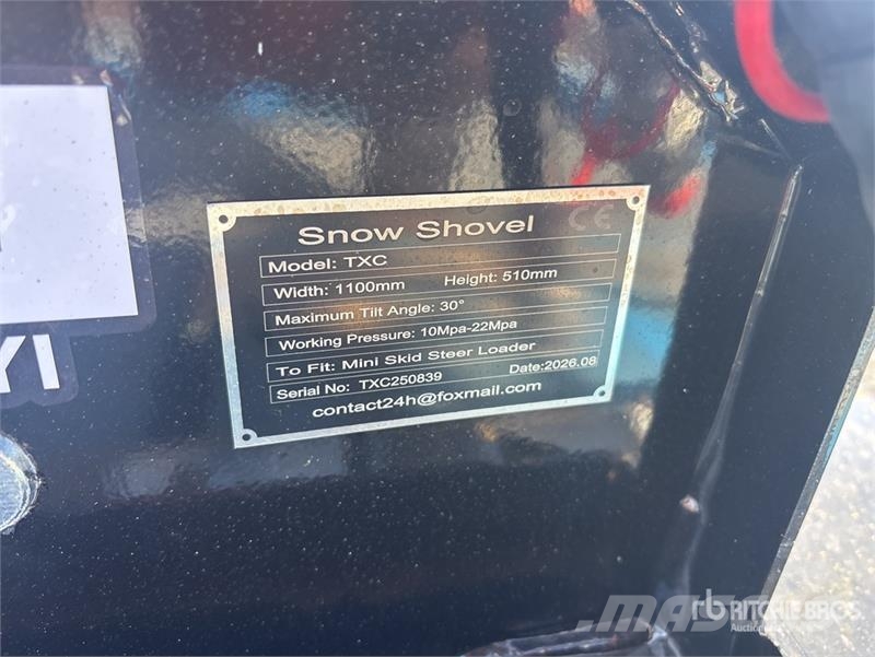 GIYI GY-TXC 43 in Mini Skid Steer Snow Blade (Unus Εκχιονιστήρες και χιονοδιώχτες