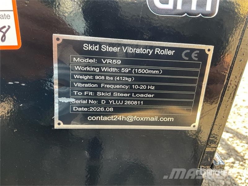 GIYI GY-VR59 59 in Skid Steer Vibratory Roller (Un مداحل