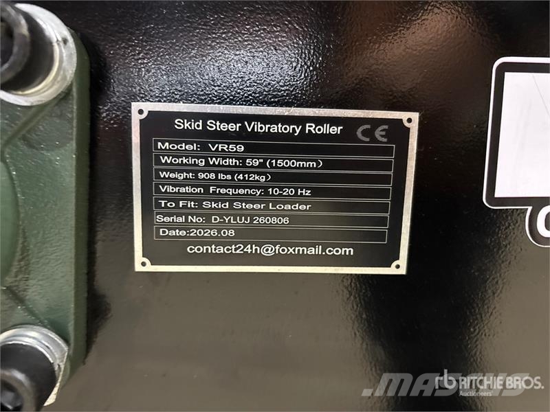 GIYI GY-VR59 59 in Skid Steer Vibratory Roller (Un 滚筒