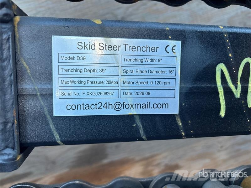 GIYI GY-X39 39 in Mini Skid Steer Trencher (Unused Koparki łańcuchowe