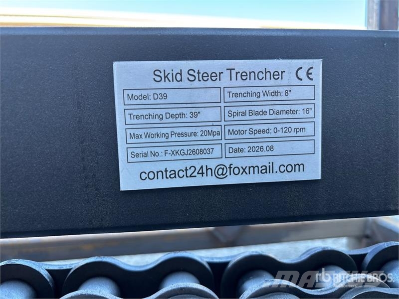  GIYI GY-X39 39 in Mini Skid Steer Trencher (Unused ماكينات حفر خنادق