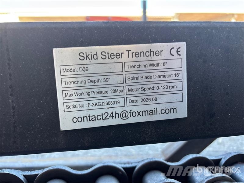 GIYI GY-X39 39 in Mini Skid Steer Trencher (Unused ماكينات حفر خنادق
