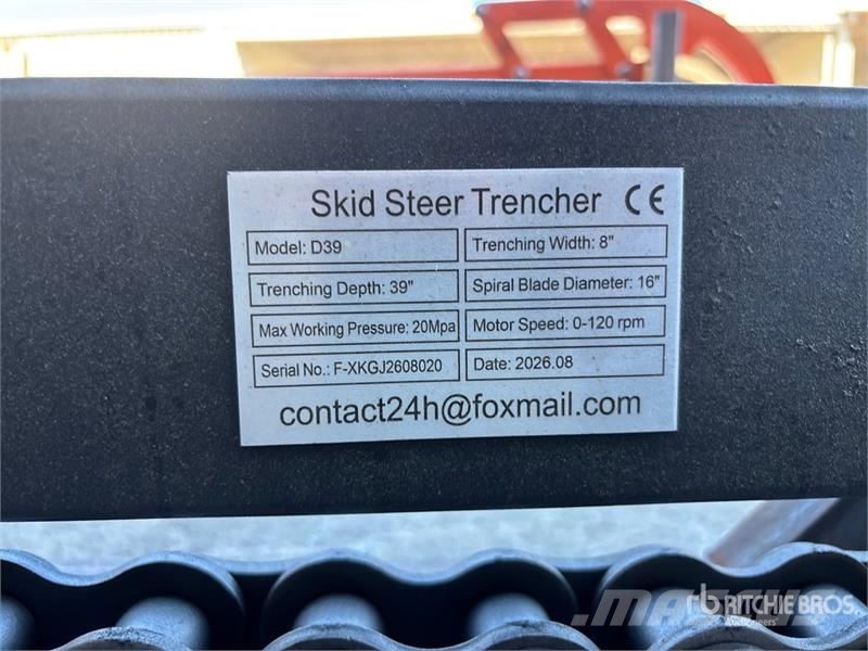  GIYI GY-X39 39 in Mini Skid Steer Trencher (Unused ماكينات حفر خنادق