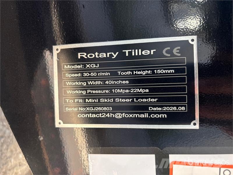  GIYI GY-XGJ 40 in Mini Skid Steer Tiller (Unused) 動力耙和旋轉式耕耘機