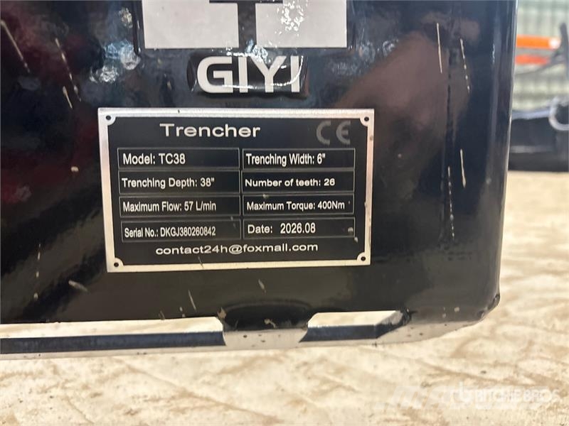 GIYI GY-Y D380 Skid Steer Trencher (Unused) Koparki łańcuchowe
