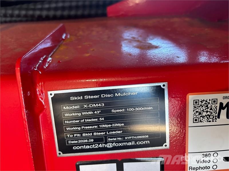  GIYI GYx-DM43 43 in Disc Skid Steer Mulcher (Unuse Forstmulcher
