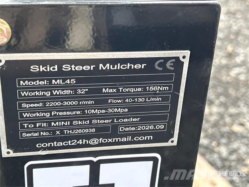 GIYI ML45 32 in Mini Skid Steer Mulcher (Unused) Šumarski malčeri