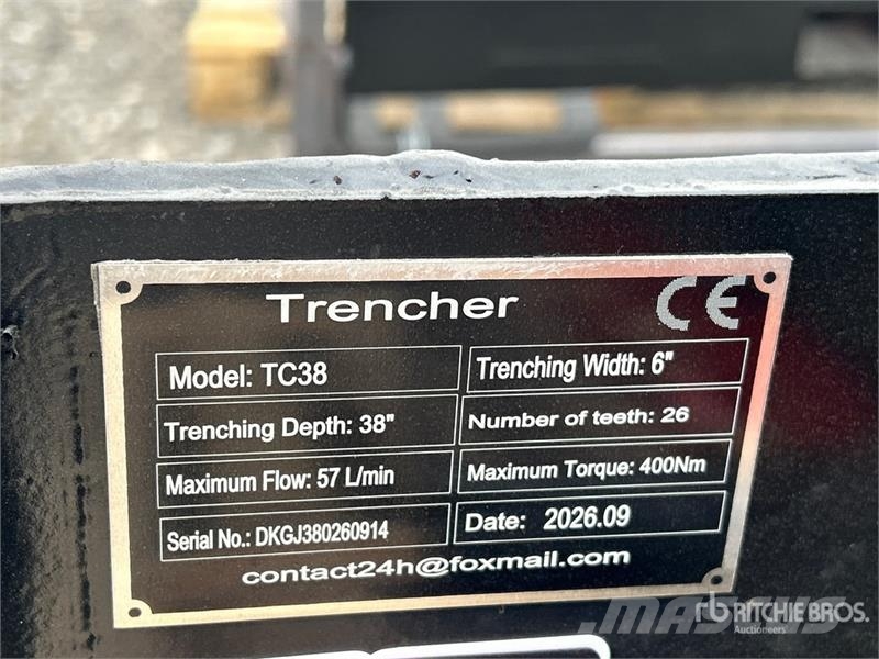 GIYI TC38 Skid Steer Trencher Trancheuse