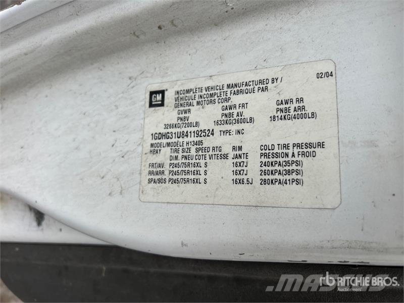 GMC Savana 3500 4x2 Van Truck Caminhões baú