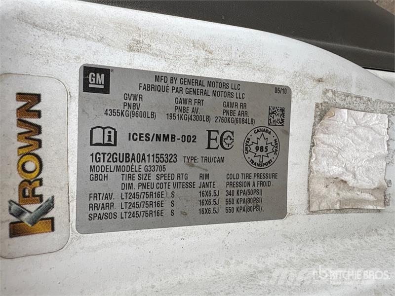 GMC Telelift Warwick 35 ft on GMC Savana 3500 4x2 Van Pacēlāji uz automašīnas bāzes