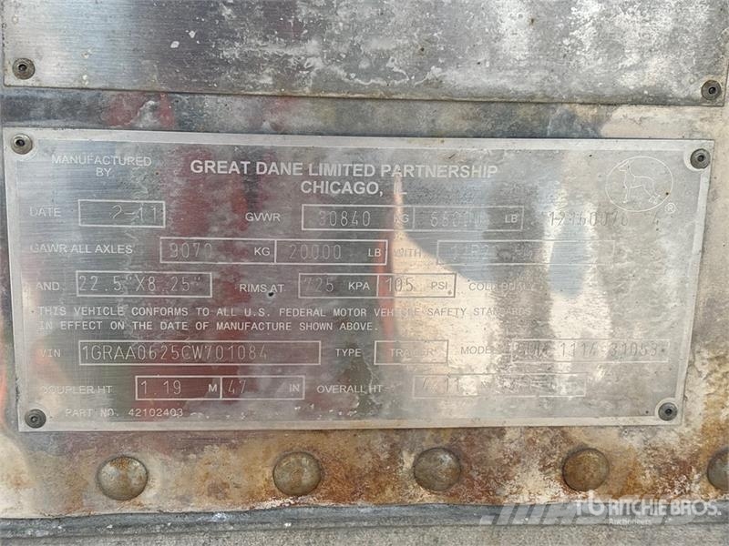 Great Dane 53 ft x 102 in T/A Refrigerated Trailer Poluprikolice hladnjače