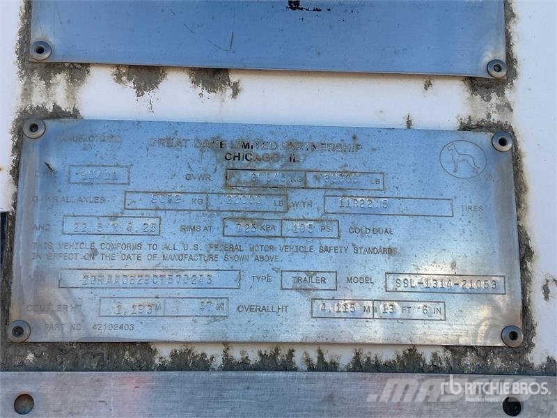 Great Dane 53 ft x 102 in T/A Van Trailer Dobozos pótkocsik