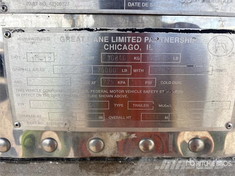 Great Dane 53 ft x 102 in T/A Refrigerated Trailer (Inoperabl Koel-vries opleggers