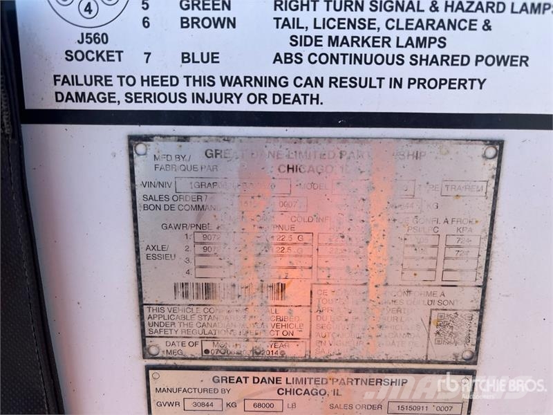 Great Dane 53 ft x 102 in T/A Van Trailer Sanduk prikolice