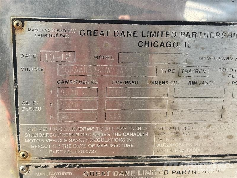 Great Dane 53 ft x 102 in T/A Refrigerated Trailer Poluprikolice hladnjače