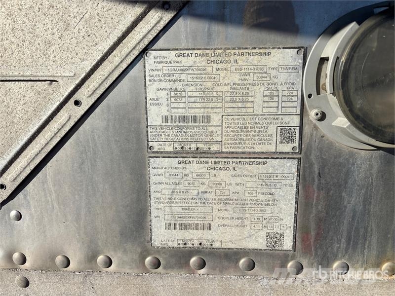 Great Dane 53 ft x 102 in T/A Refrigerated Trailer Poluprikolice hladnjače