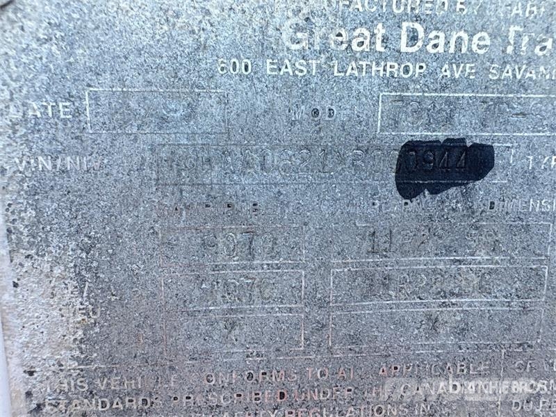 Great Dane 53 ft x 102 in T/A Van Trailer Reboques baú