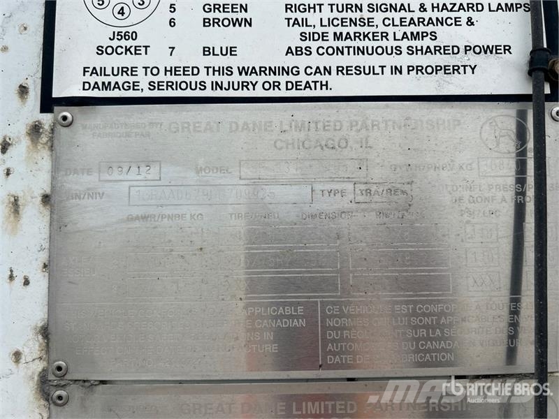Great Dane CSE-1314-21053 53 ft x 102 in T/A Van Trailer Reboques baú