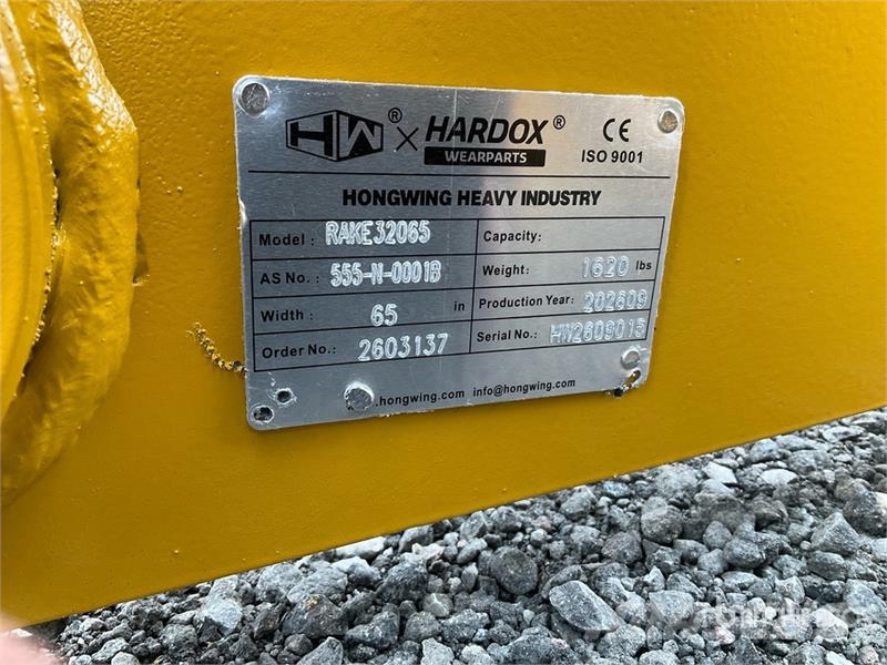 H&W RAKE32065 65 in Excavator Rake - Fits Cat 320 (Unu Rakes and tedders