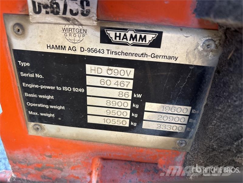 Hamm HD090V Double Drum Roller Двойни барабанни ролки
