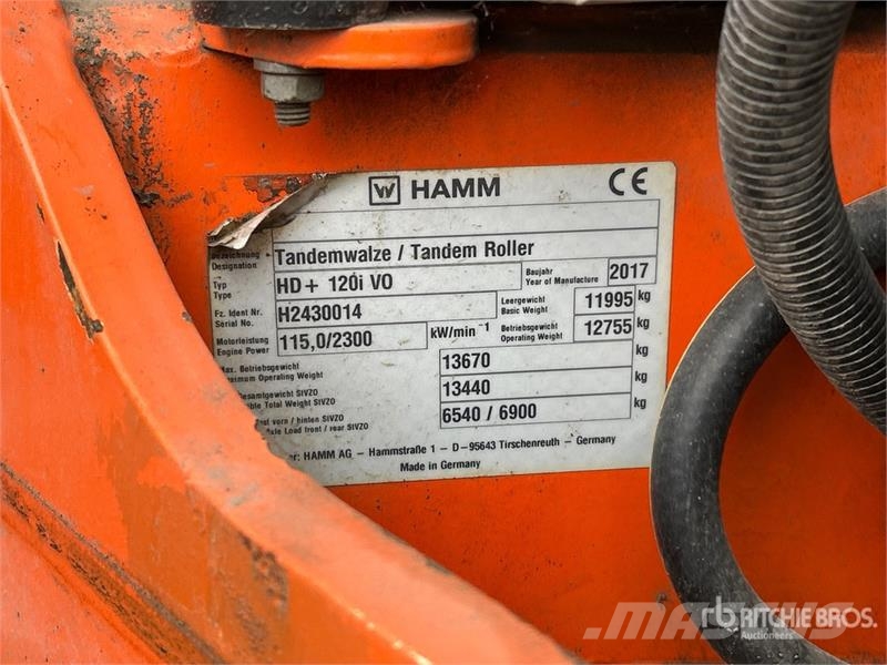 Hamm HD120VO Double Drum Roller Двойни барабанни ролки